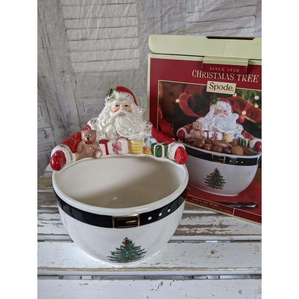 Spode Christmas tree Santa nut bowl